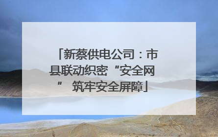 新蔡供电公司：市县联动织密“安全网” 筑牢安全屏障