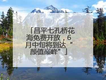 昌平七孔桥花海免费开放，6月中旬将到达“颜值巅峰”