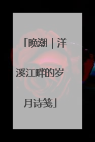 晚潮｜洋溪江畔的岁月诗笺
