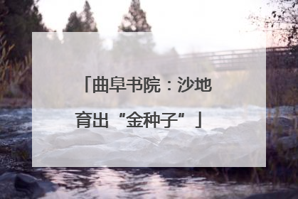 曲阜书院：沙地育出“金种子”