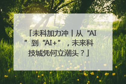 未科加力冲丨从“AI”到“AI+”，未来科技城凭何立潮头？