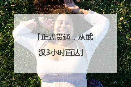 正式贯通，从武汉3小时直达