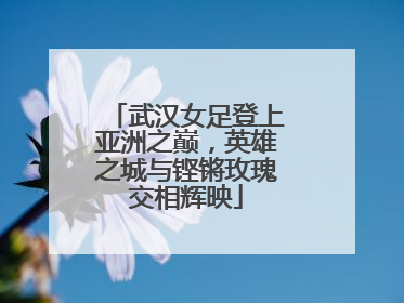 武汉女足登上亚洲之巅，英雄之城与铿锵玫瑰交相辉映