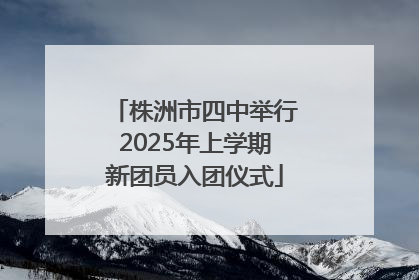 株洲市四中举行2025年上学期新团员入团仪式