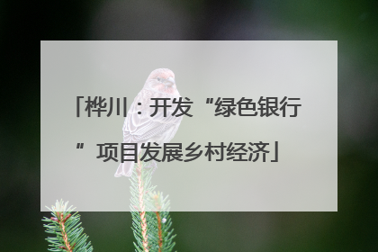 桦川：开发“绿色银行”项目发展乡村经济