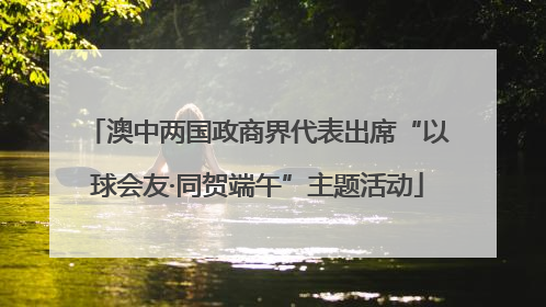 澳中两国政商界代表出席“以球会友·同贺端午”主题活动