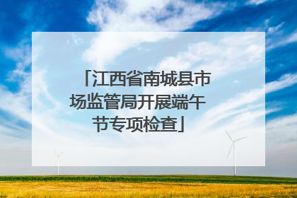 江西省南城县市场监管局开展端午节专项检查