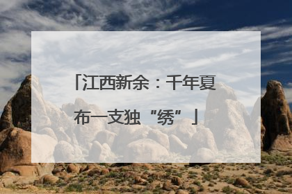 江西新余：千年夏布一支独“绣”