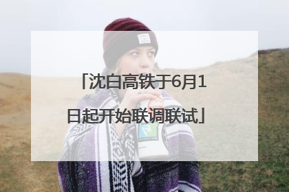 沈白高铁于6月1日起开始联调联试