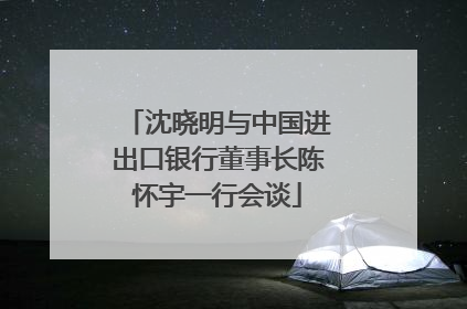 沈晓明与中国进出口银行董事长陈怀宇一行会谈