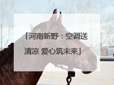 河南新野：空调送清凉 爱心筑未来