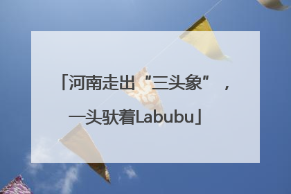 河南走出“三头象”，一头驮着Labubu