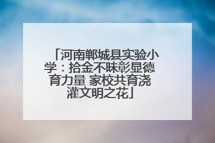 河南郸城县实验小学：拾金不昧彰显德育力量 家校共育浇灌文明之花