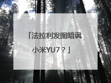 法拉利发图暗讽小米YU7？