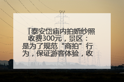 泰安岱庙内拍婚纱照收费300元，景区：是为了规范“商拍”行为，保证游客体验，收取费用全部上交国库