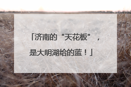 济南的“天花板”，是大明湖给的蓝！