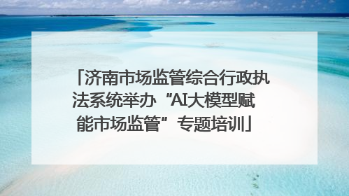 济南市场监管综合行政执法系统举办“AI大模型赋能市场监管”专题培训
