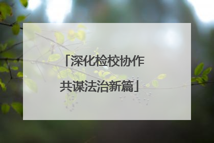 深化检校协作 共谋法治新篇