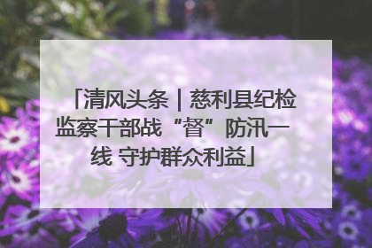 清风头条｜慈利县纪检监察干部战“督”防汛一线 守护群众利益