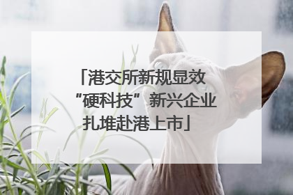 港交所新规显效 “硬科技”新兴企业扎堆赴港上市
