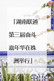 湖南联通第三届奋斗嘉年华在株洲举行