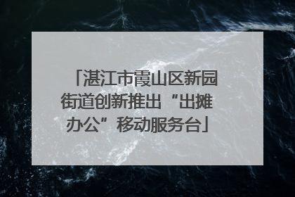 湛江市霞山区新园街道创新推出“出摊办公”移动服务台
