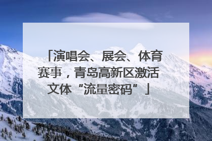 演唱会、展会、体育赛事，青岛高新区激活文体“流量密码”