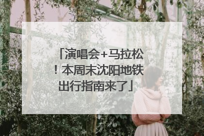 演唱会+马拉松！本周末沈阳地铁出行指南来了