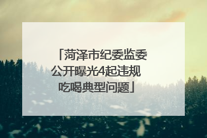 菏泽市纪委监委公开曝光4起违规吃喝典型问题