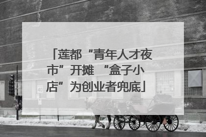 莲都“青年人才夜市”开摊 “盒子小店”为创业者兜底