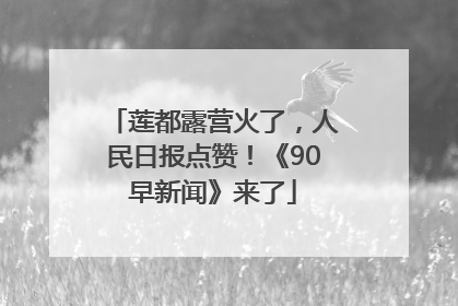 莲都露营火了，人民日报点赞！《90早新闻》来了