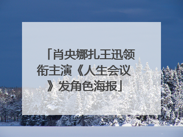 肖央娜扎王迅领衔主演《人生会议》发角色海报