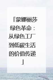 蒙娜丽莎绿色革命：从绿色工厂到低碳生活的价值传递