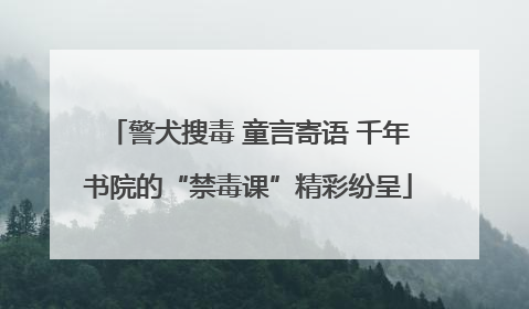 警犬搜毒 童言寄语 千年书院的“禁毒课”精彩纷呈