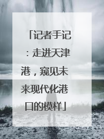 记者手记：走进天津港，窥见未来现代化港口的模样