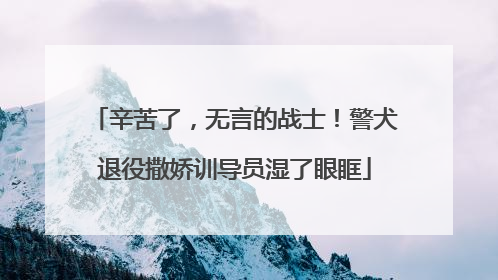 辛苦了，无言的战士！警犬退役撒娇训导员湿了眼眶