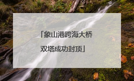 象山港跨海大桥双塔成功封顶