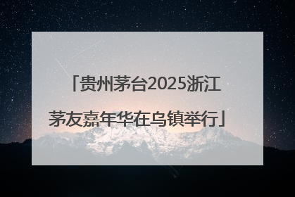 贵州茅台2025浙江茅友嘉年华在乌镇举行