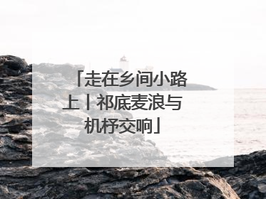 走在乡间小路上丨祁底麦浪与机杼交响