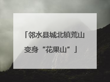 邻水县城北镇荒山变身“花果山”