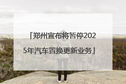 郑州宣布将暂停2025年汽车置换更新业务