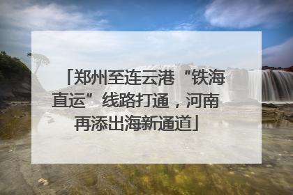 郑州至连云港“铁海直运”线路打通，河南再添出海新通道