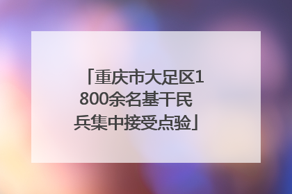 重庆市大足区1800余名基干民兵集中接受点验