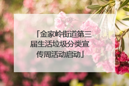 金家岭街道第三届生活垃圾分类宣传周活动启动