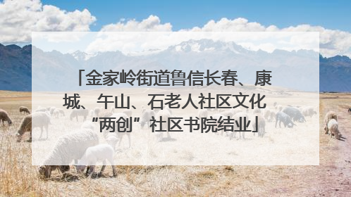 金家岭街道鲁信长春、康城、午山、石老人社区文化“两创”社区书院结业