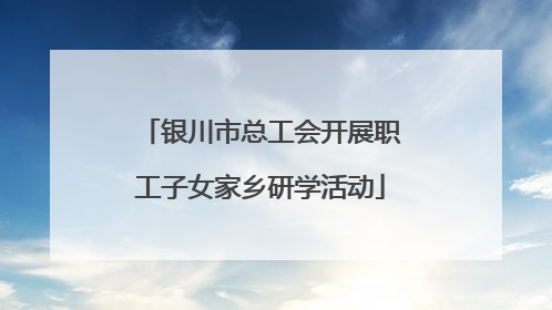 银川市总工会开展职工子女家乡研学活动