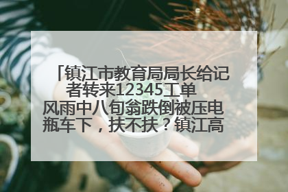 镇江市教育局局长给记者转来12345工单 风雨中八旬翁跌倒被压电瓶车下，扶不扶？镇江高职学子选择令人钦佩