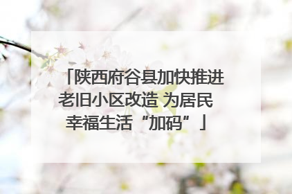 陕西府谷县加快推进老旧小区改造 为居民幸福生活“加码”