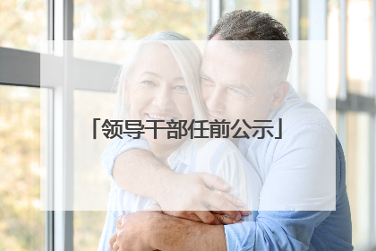 领导干部任前公示