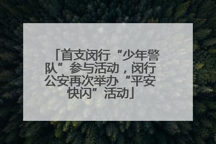 首支闵行“少年警队”参与活动，闵行公安再次举办“平安快闪”活动
